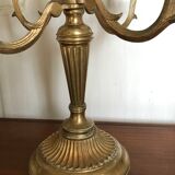 Pair of golden brass candlesticks