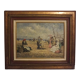 Impressionist painting after Francesco Miralles Y Galup - seaside 1900
