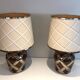 Important pair of ceramic lamps. French work.