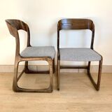 Suite of 4 Baumann sled chairs