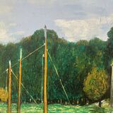 Riverboats on the Seine, signed