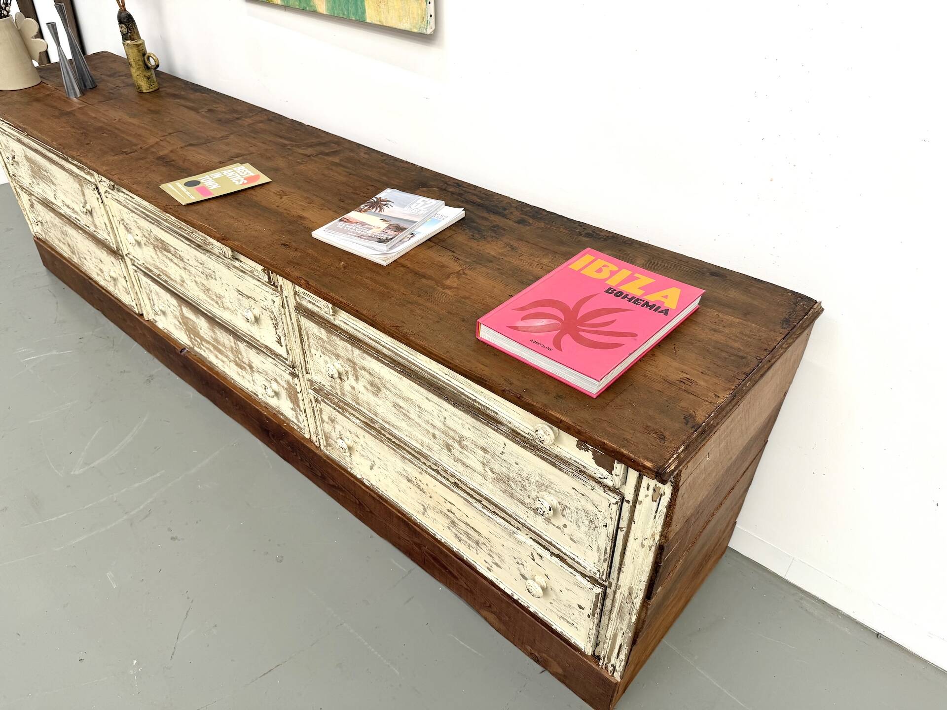 Large antique haberdashery cabinet, circa 1900
