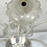 Mid-century six arms Murano Bullicante Rostrato chandelier by Ercole Barovier