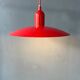 Small vintage Space Age suspension in red metal.