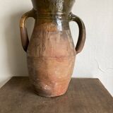 Vase jarre amphore XL en terre cuite vernissée