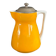 Antique teapot in earthenware with a tin filter lid.
