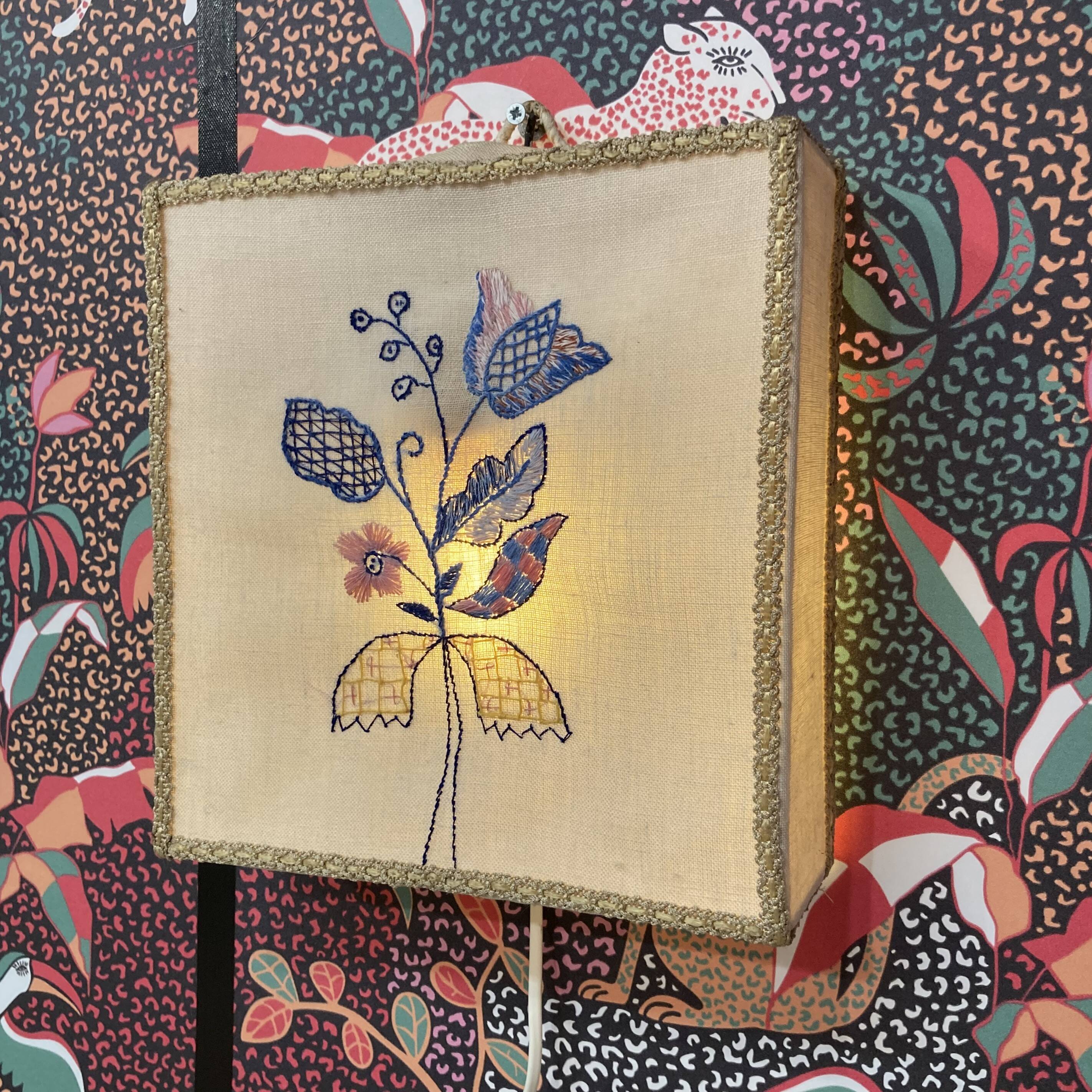 Applique embroidery, Scandinavian design, 1950s