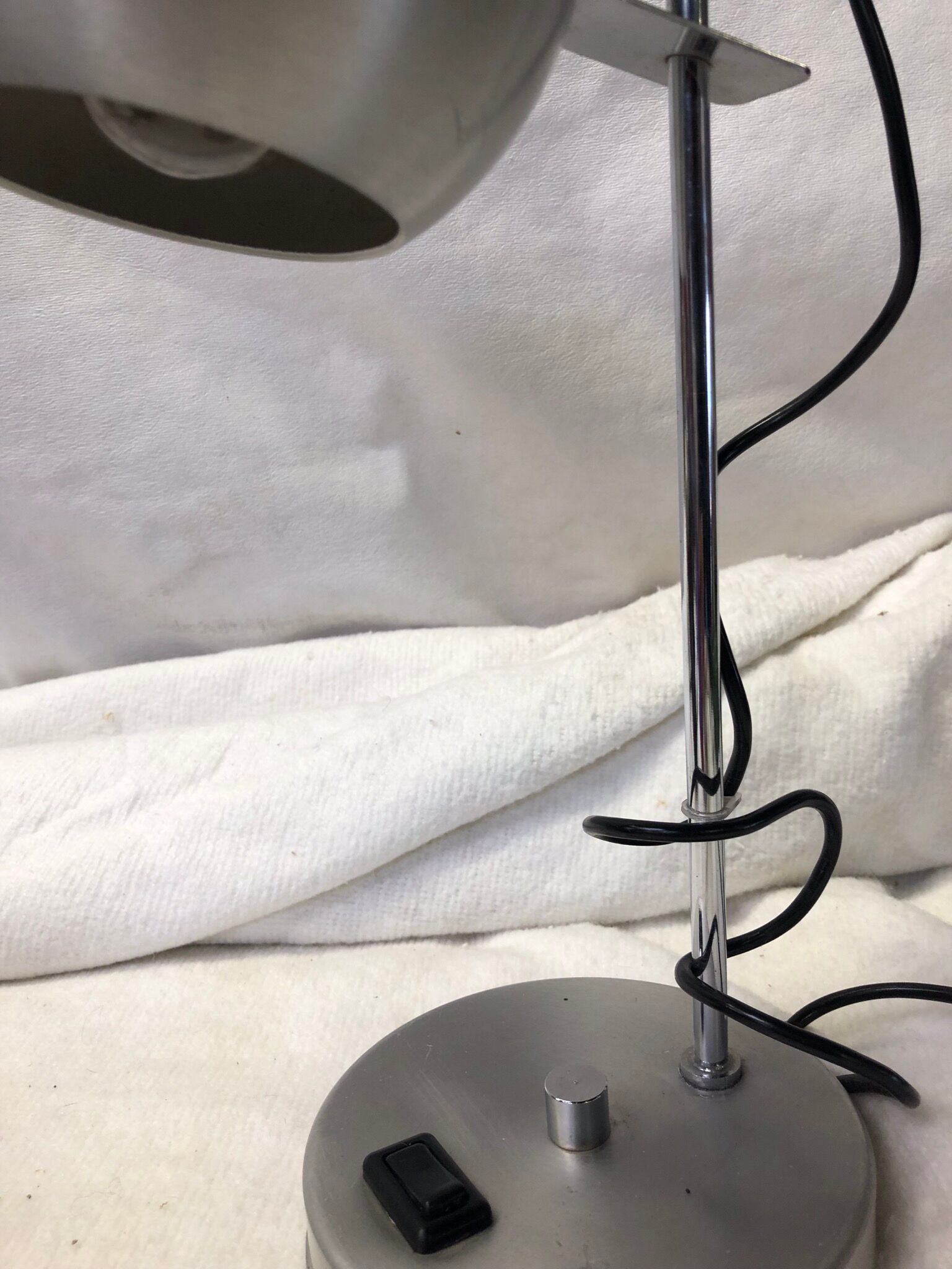 Vintage chrome ball table lamp