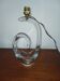 Pied de lampe ancien en cristal de Schneider France
