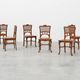 Set of 6 art nouveau dinner chairs in the manner of Victor Horta, Belgium