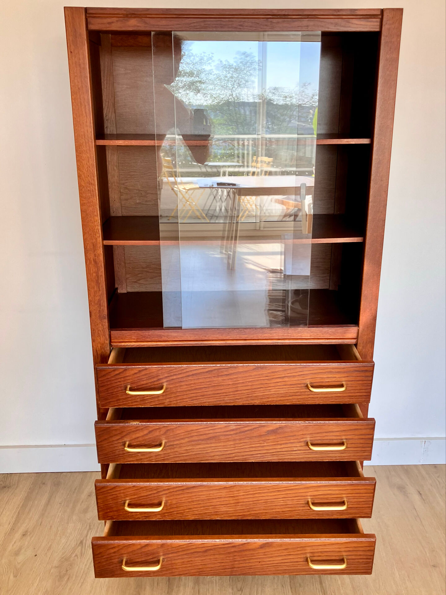 1970s wooden library buffet