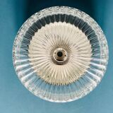 Plafonnier rond en verre ciselé