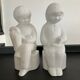 Pair of vintage porcelain bookends