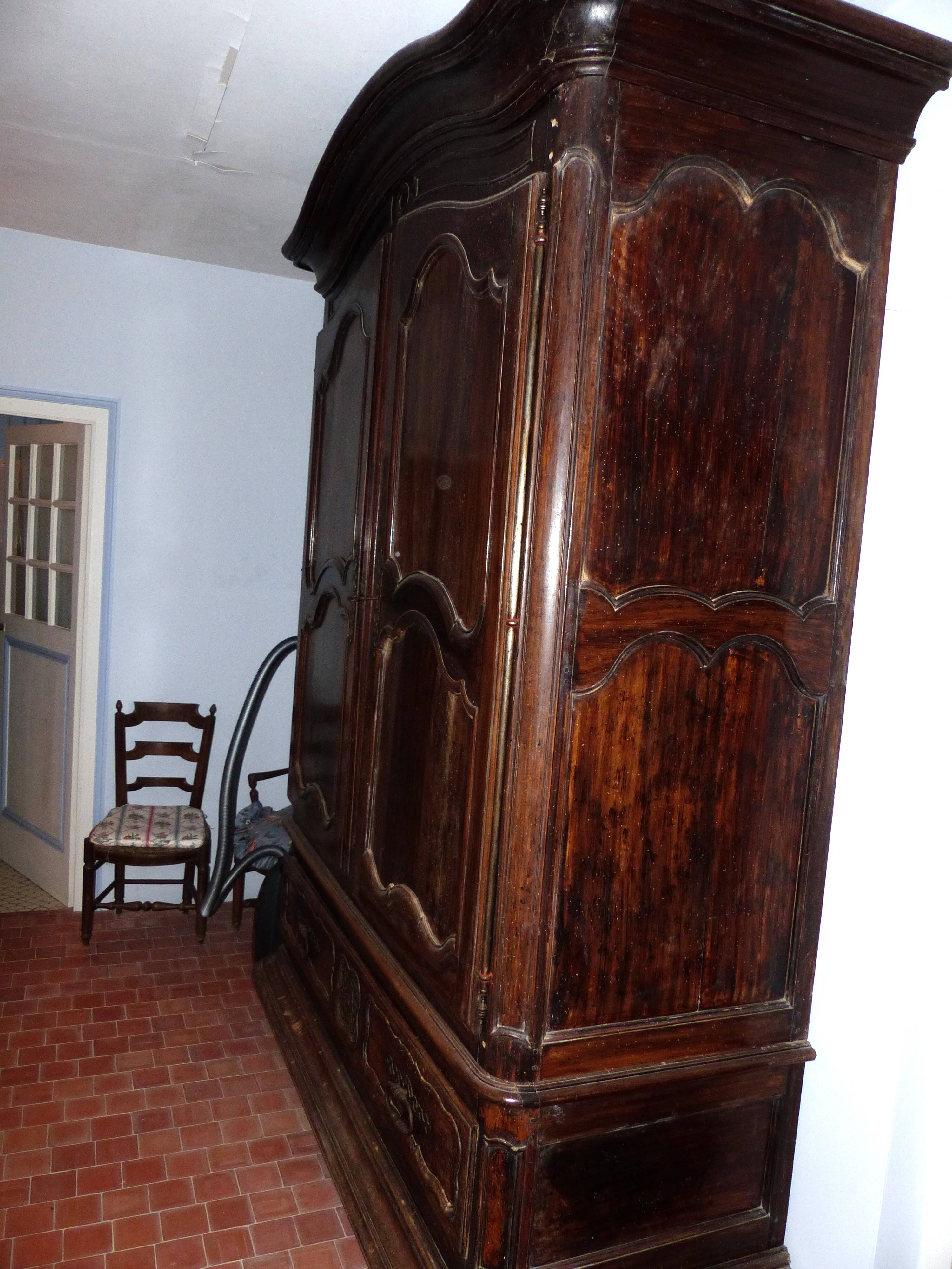 Louis XIV period walnut wardrobe