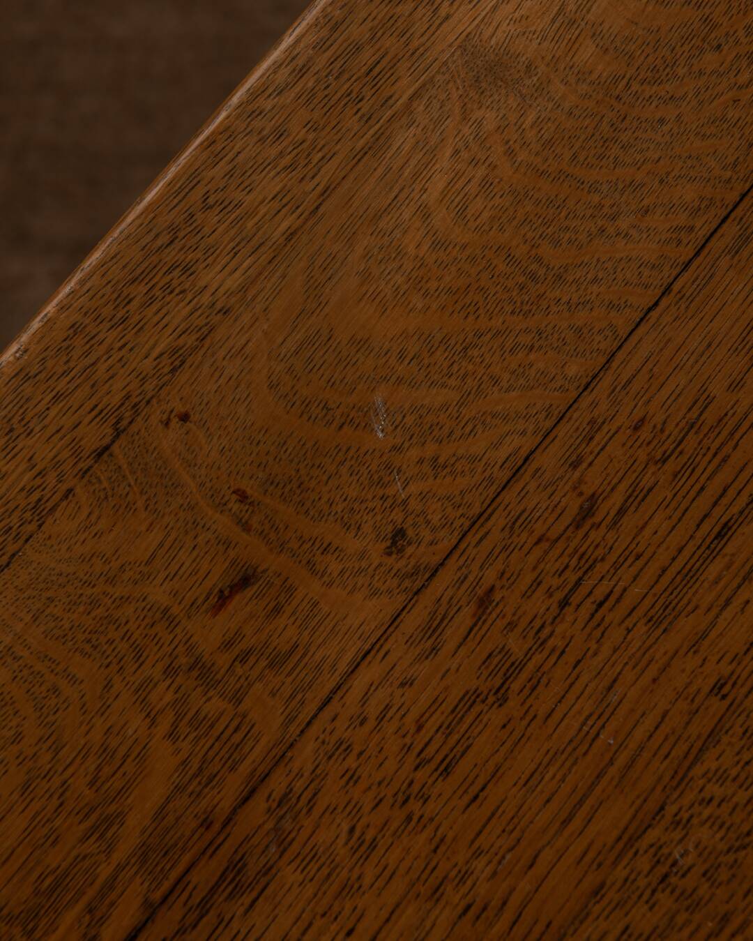 Vintage Oak Nesting Tables (Set of 3) – Rustic Modernist Side Tables, 1970s