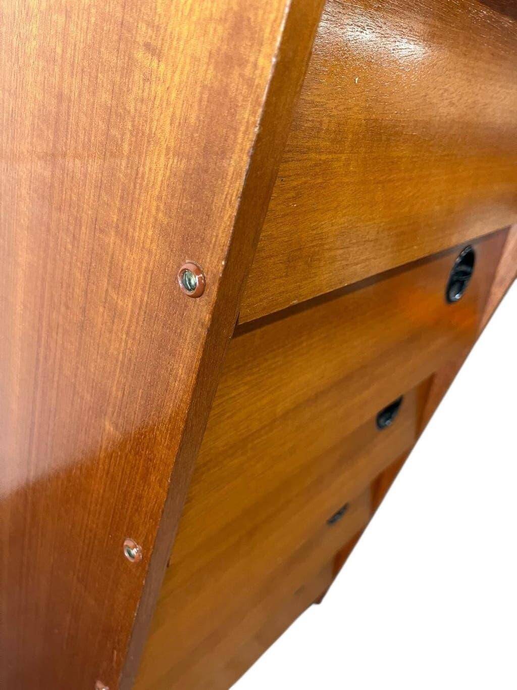 Vintage wooden shoe cabinet / drop-leaf cabinet
