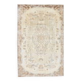 6x9 Persian Vintage Carpet, Authentic Anatolian Turkish Rug, 174x271 Cm