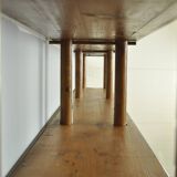 Handmade wooden bookshelf, 1960s