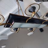 Vintage chandelier art deco 8 fires 1950