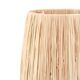 White ceramic lamp, raffia lampshade, 1950s