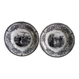 Talking plates Creil and Montereau transport theme