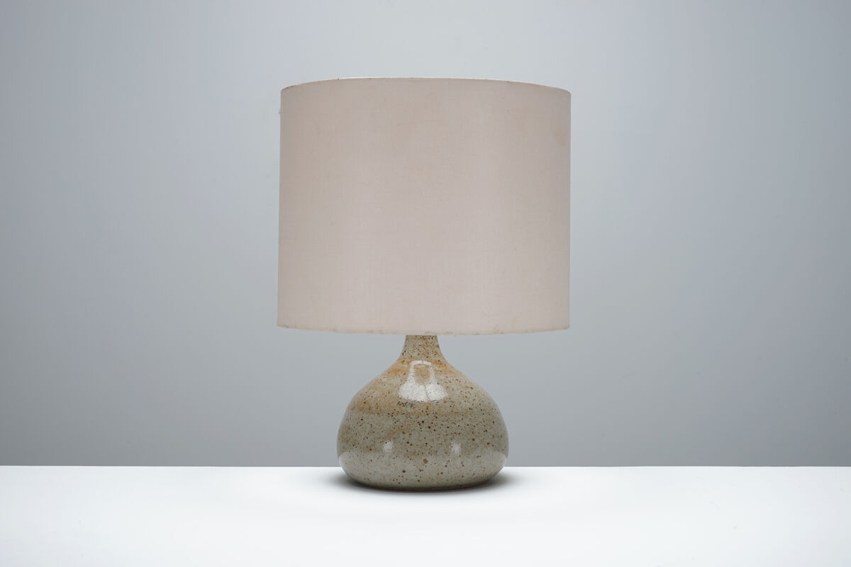 Sandstone lamp by Roland Zobel Atelier Les Cyclades Anduze