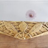 Golden Art Deco beveled mirror 65x38cm