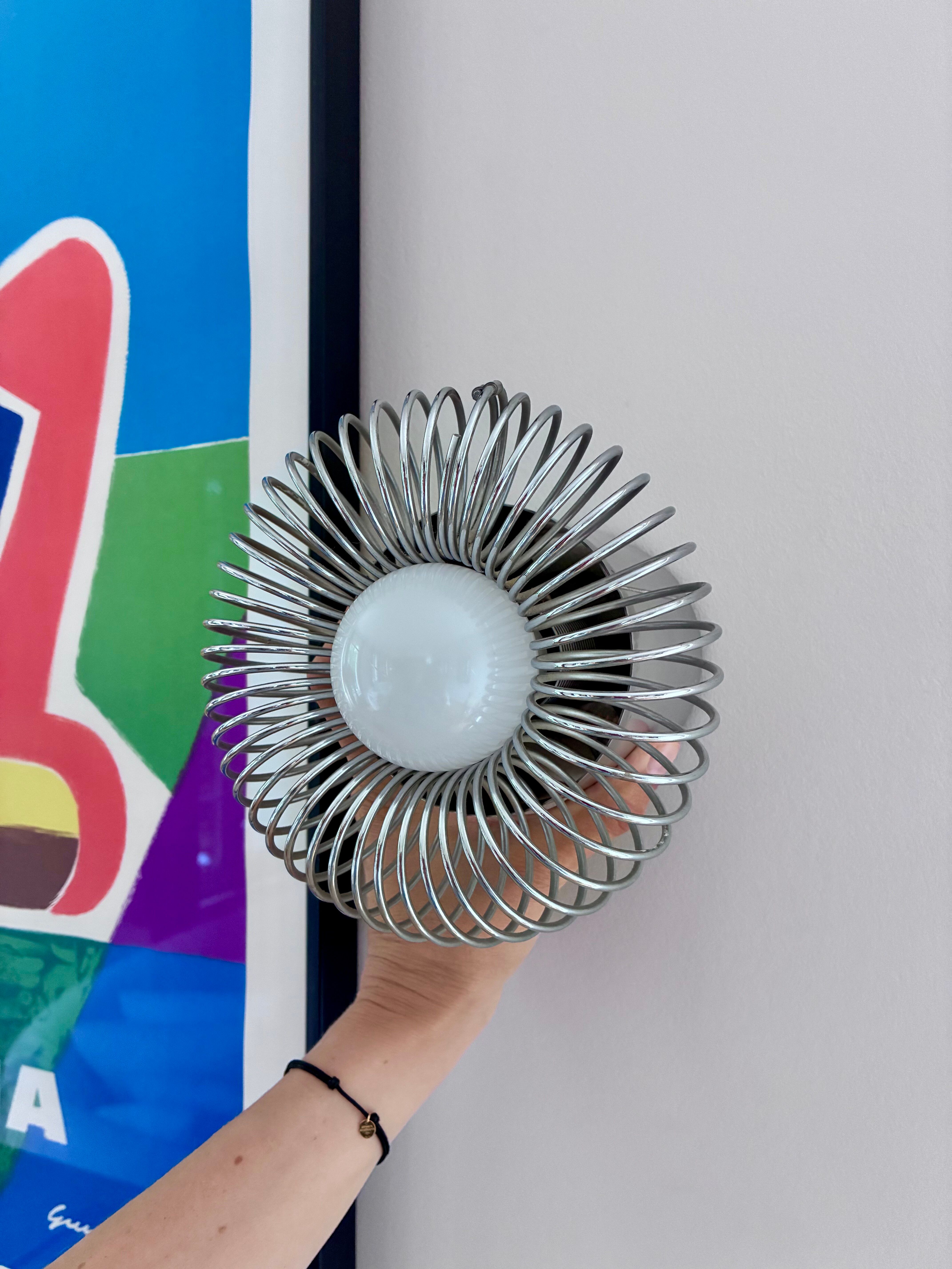 Pair of "Spring" wall lights in metal - Philippe Rogier for Oxar - 1970.