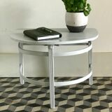 Tripod half moon table