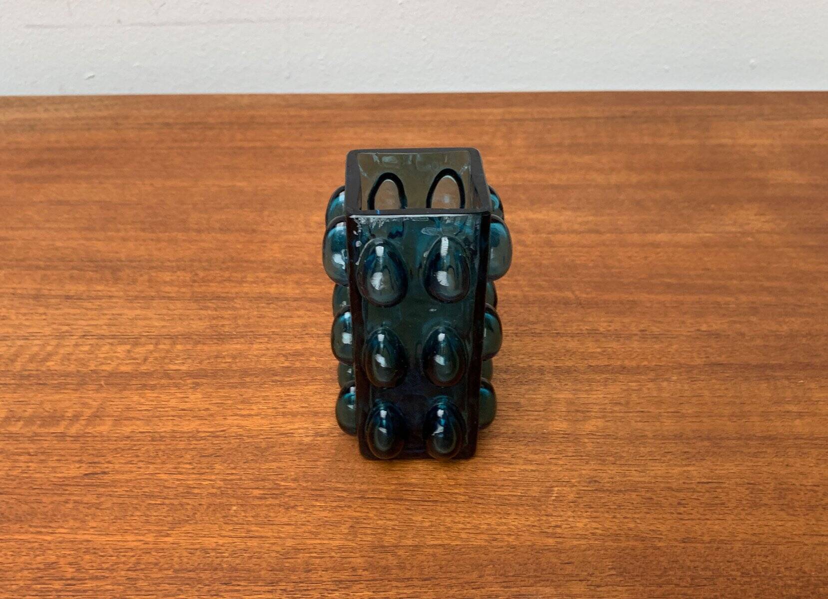 Bubble glass vase from the mid-century Scandinavian space age by Wilhelm Braun-Feldweg for Hirschberg, 1960s.