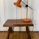 Orange articulated lamp design 1970
