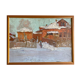 Tableau école Russe d’Eugène Krilov «  Vue de village animé »