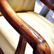 Wingback armchair in walnut in the French Regency style with stretcher in