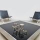 Table basse italienne vintage dans le goût de Willy Rizzo