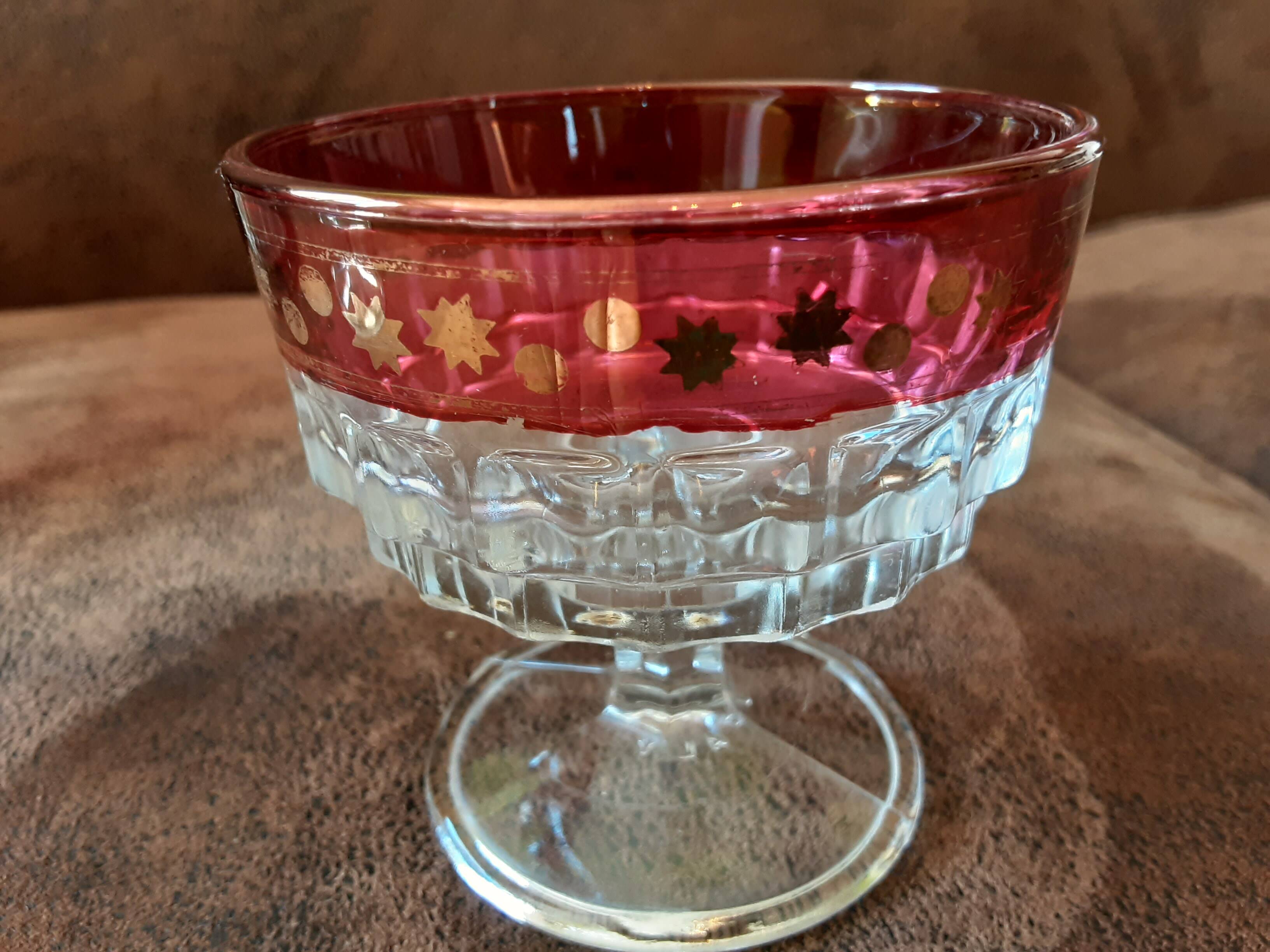 Salad bowl set and its 2 crystal cups