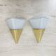 Set of 2 Limburg Glashütte brass and glass wall lamps sconce , 1970s