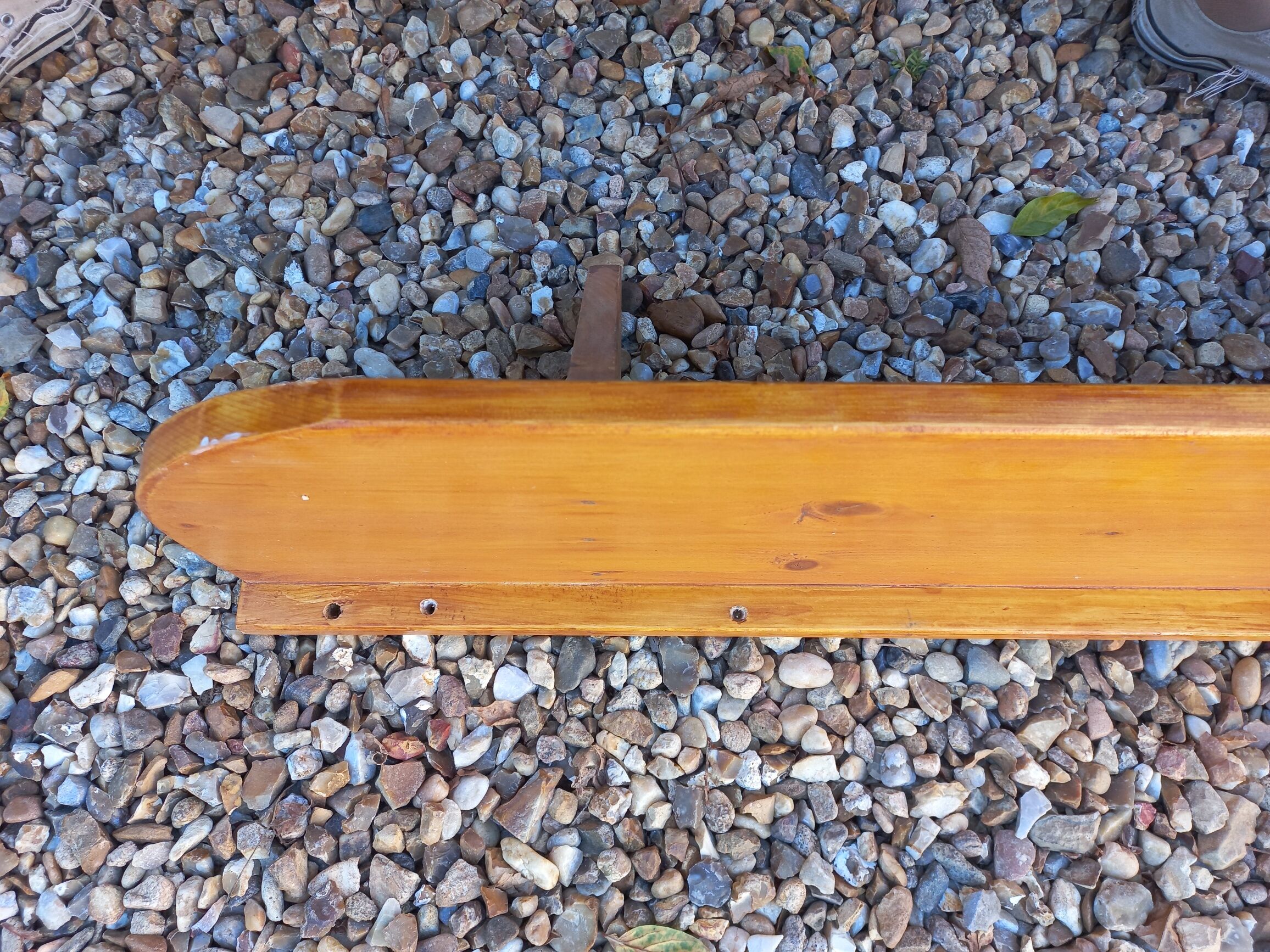 Wall shelf wood varnished pine