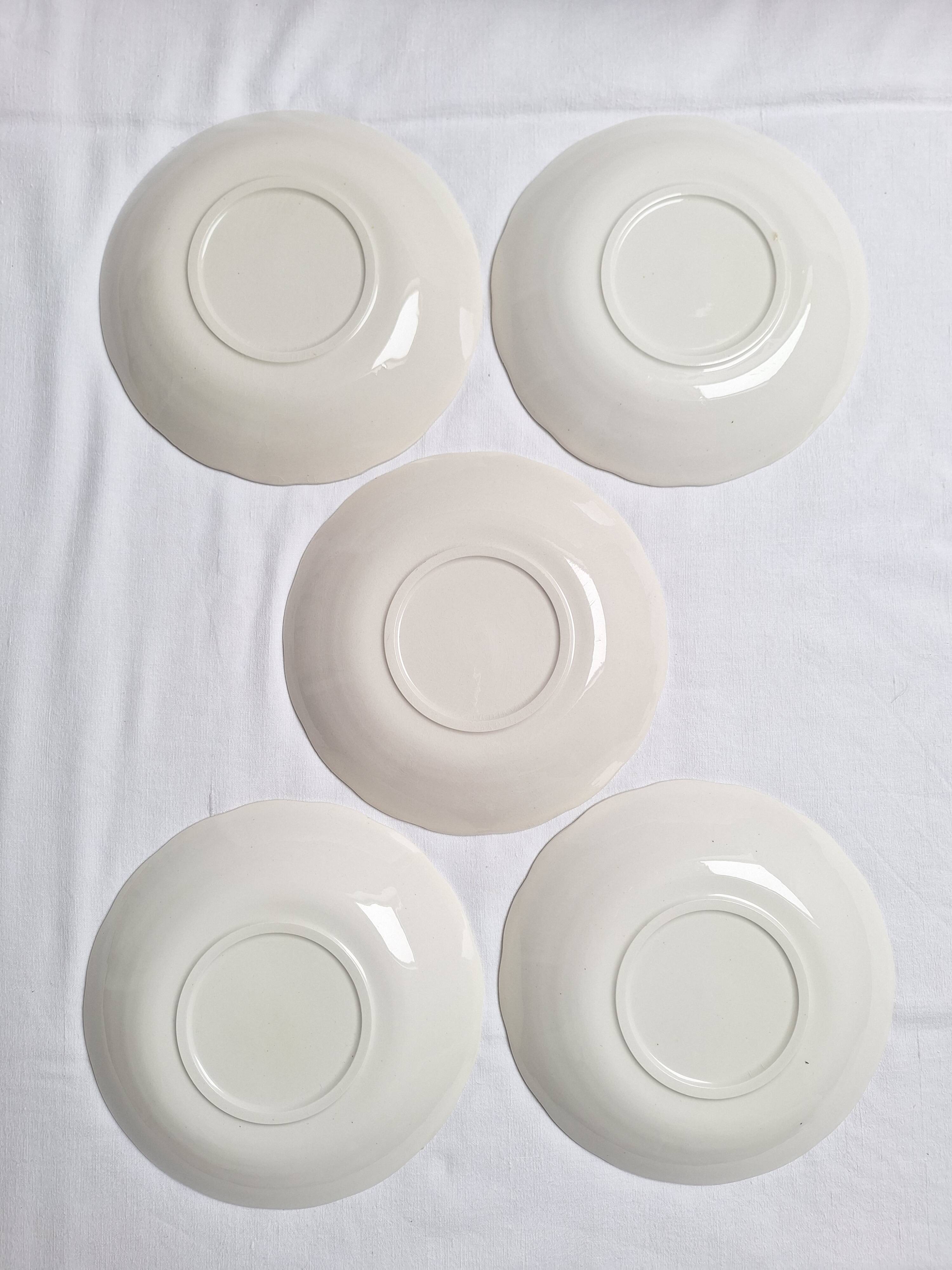 Vintage floral soup plates