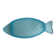 Fish pocket in turquoise blue glass 70s