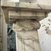 Set of 4 marble columns or pedestals.