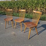Set of 3 Baumann bistro chairs, Menuet model
