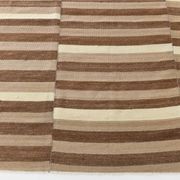 10x13 Dark Brown & Beige Vintage Kilim Rug, 311x394Cm