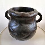 Vintage brutalist wooden pitcher