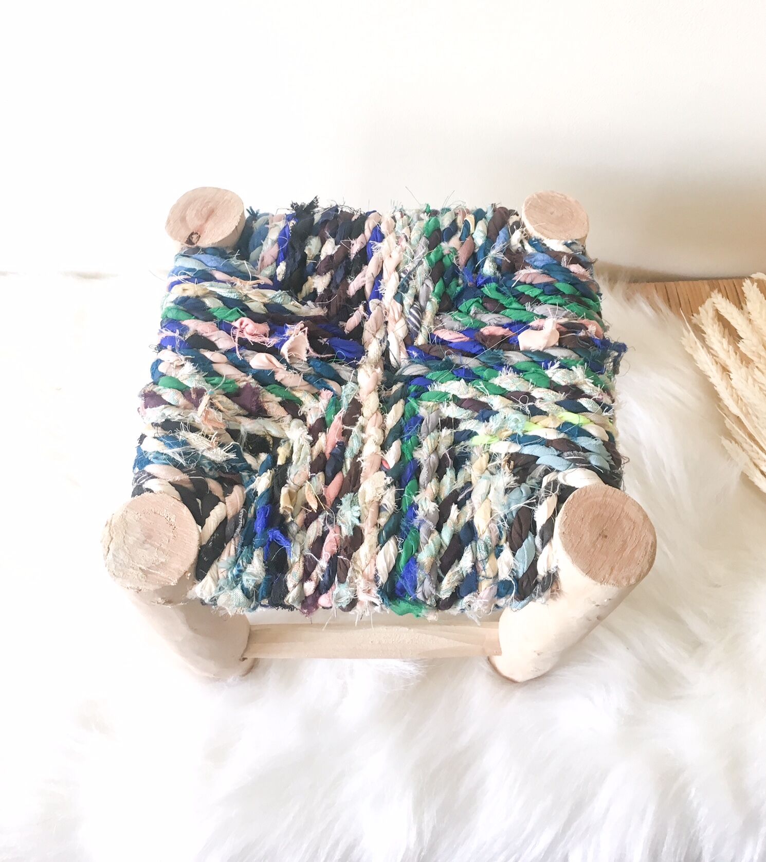 Mini Tabouret Boucherouite