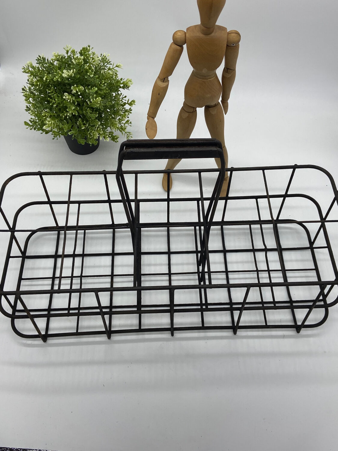 Old metal bottle rack