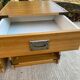 2 Scandinavian boat-style wooden bedside tables