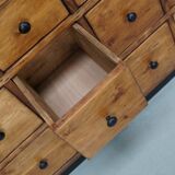 Large German Pine Industrial Apothecary / Shop Cabinet, 1950s