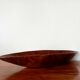 Oblong wooden brutalist bowl