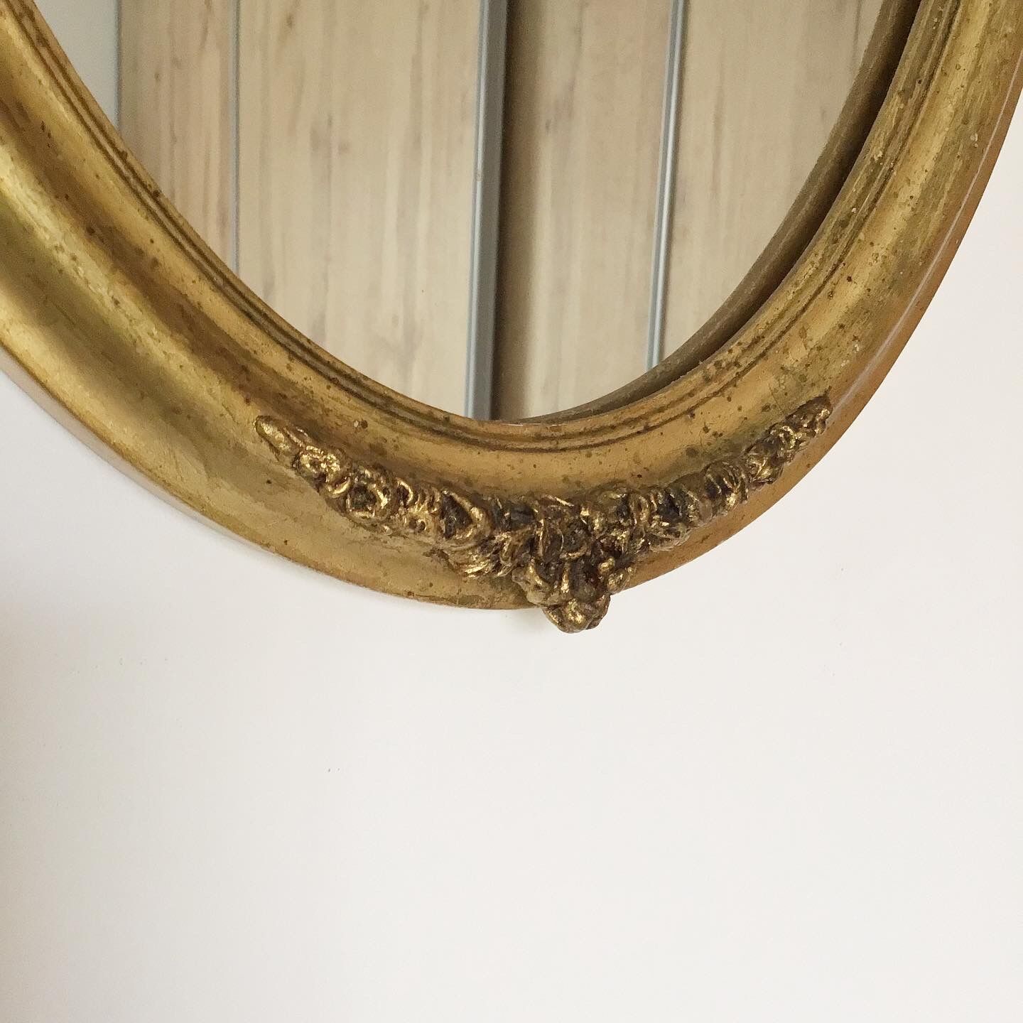 Vintage oval gilded mirror