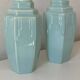 Blue art deco vase odyv celadon